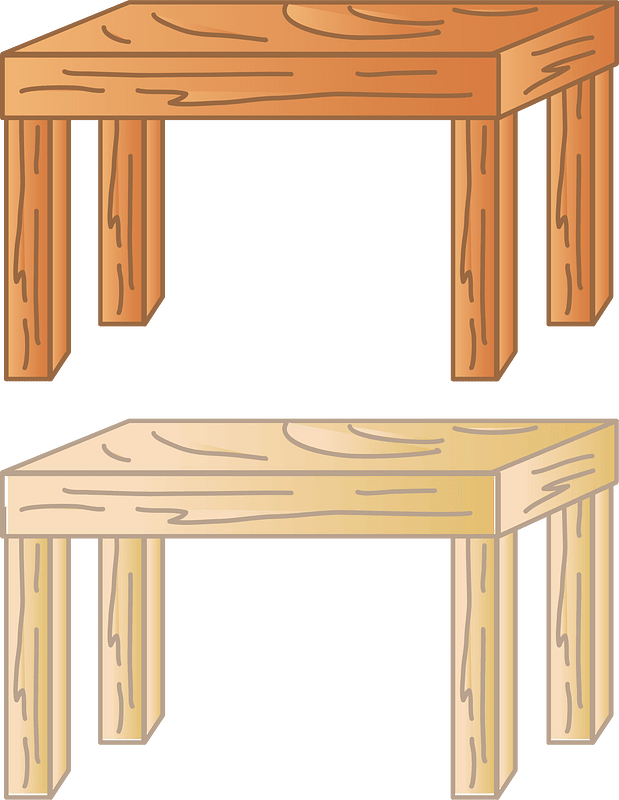 Simple Wooden Table Illustration - Free Vector Clipart for Design & Education