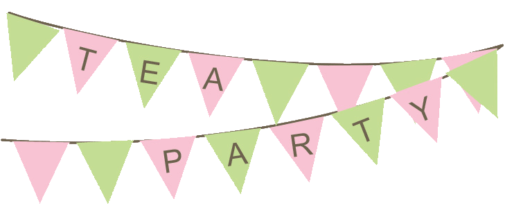 Tea Party Bunting Banner - Festive Decor for Celebrations