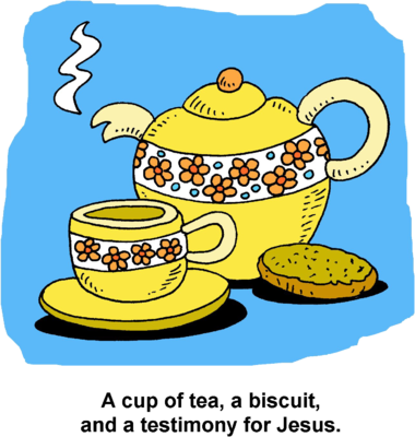 Cozy Tea Time Illustration - Floral Teapot and Cup with Biscuit