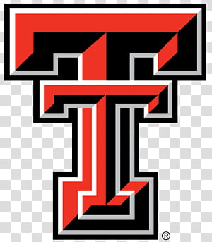 Texas Tech University double-T logo in red, black, and white with bold geometric styling.