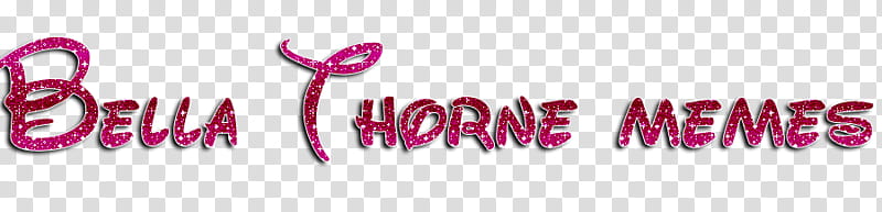 Glittery pink text logo reading "Bella Thorne Memes" on transparent background.