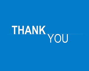 Thank You Message - Clean Blue Design for Gratitude Pages