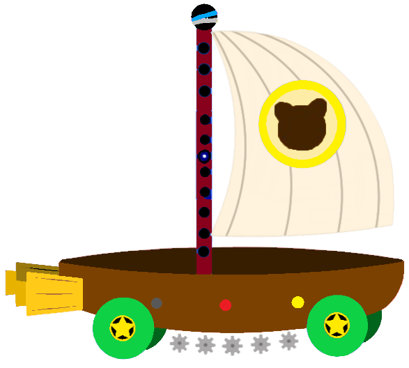 Playful Bear Sailboat Toy Illustration - Free Clipart for Kids’ Content