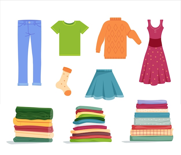 Little Girl Wearing Clean Clothes Stock Clipart