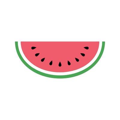 Watermelon Slice Illustration - Fresh & Vibrant Fruit Graphic