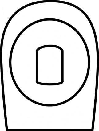 Simple line-art icon of a rounded rectangular button with a central vertical rectangle, resembling a toggle switch or keyhole.