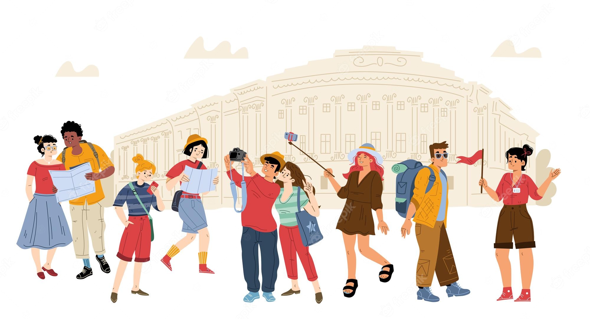Tourist With Camera Royalty Free Vector Clip Art Illustration Clip 