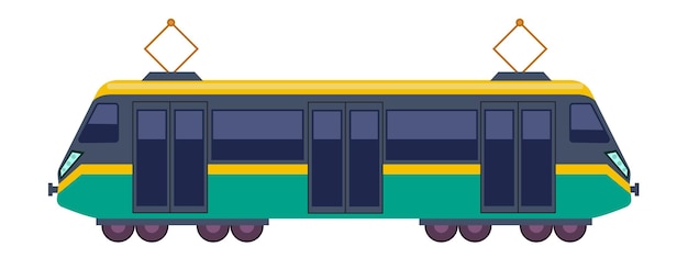 Modern Tram Illustration - Public Transit Vector Graphic