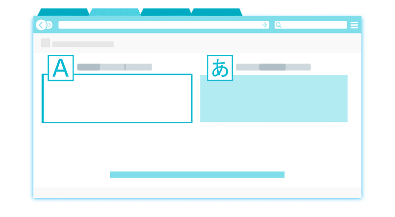 Multilingual Website Interface - Language Toggle Icons for Global Accessibility