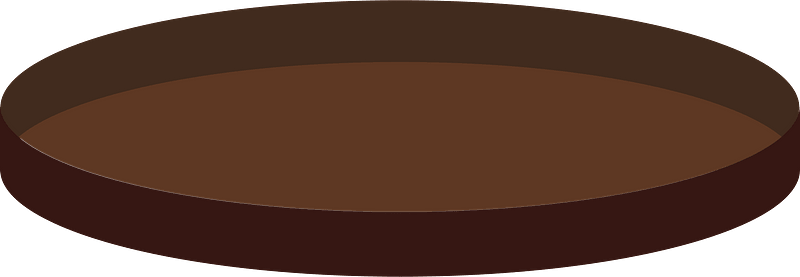 A simple brown oval-shaped shallow dish or tray with a raised rim, shown in perspective against a neutral background.