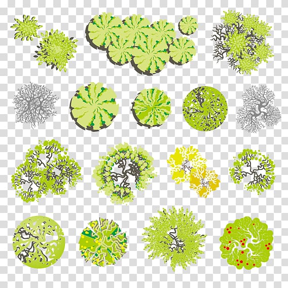 Plan Of Garden With Plant Symbols Royalty Free SVG, Cliparts Clip Art