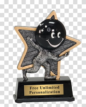 Custom Bowling Trophy - Star Design with Personalized Plaque