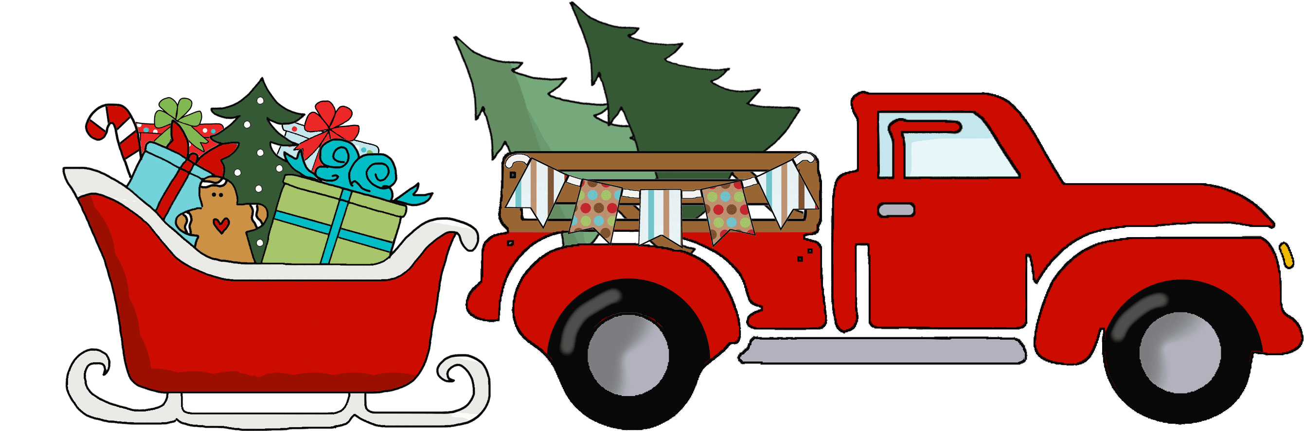 Download and share clipart about Christmas Truck - Red Truck - Clip Art ...