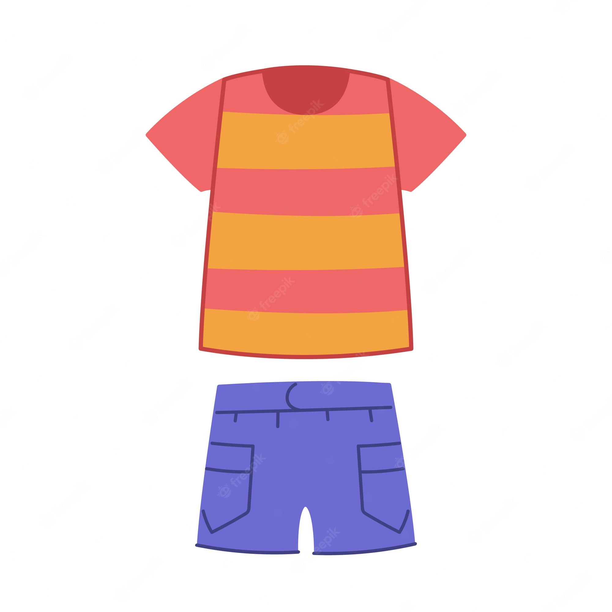 Summer Clothes Clipart - Instant Download - Dress - Sun hat - Shorts ...