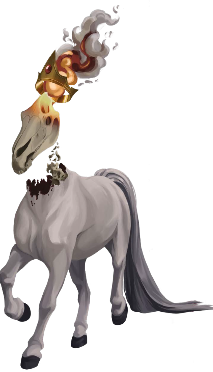 The Crowned Spectral Steed - Fantasy Horse Artwork
