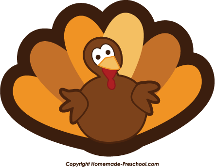 Free Thanksgiving Turkey Clipart for Preschool & Classroom Use