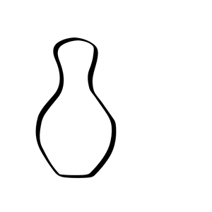 Minimalist Vase Outline Illustration - Free Vector Clipart
