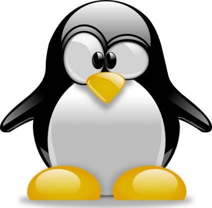 Tux the Linux penguin mascot, black and white with yellow beak and feet, cartoon-style illustration.