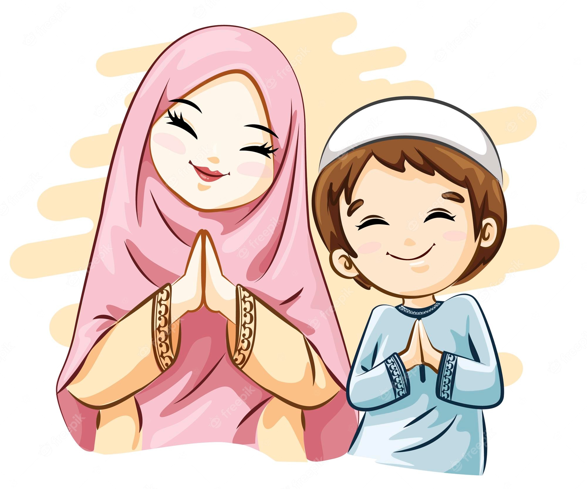 Happy Muslim Kid Holding Quran Royalty Free SVG, Cliparts, Vectors ...