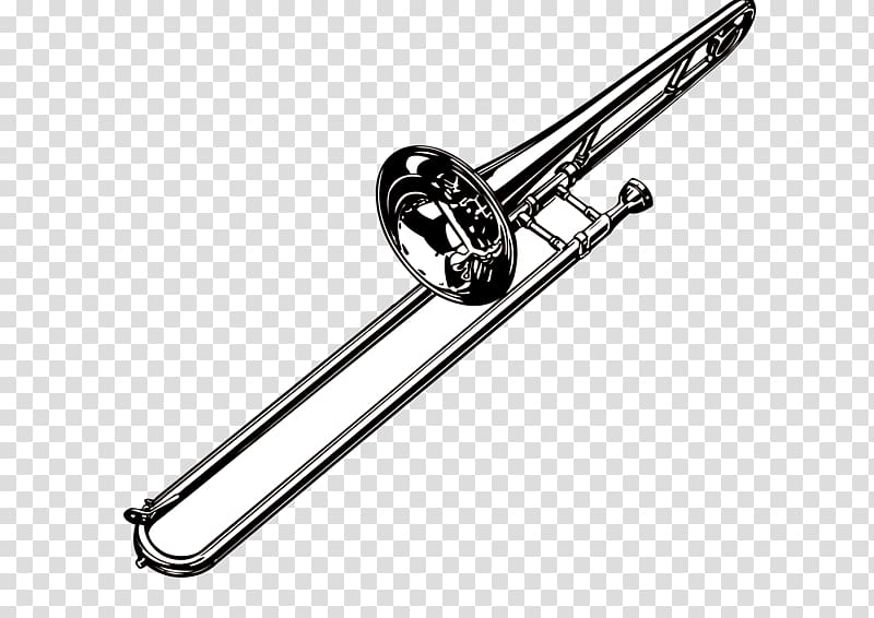 Trombone Illustration - Classic Brass Instrument Clipart