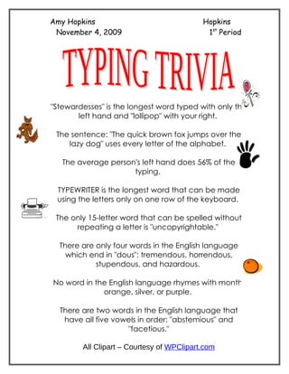 typing practices - Clip Art Library