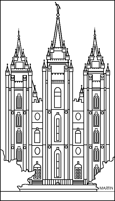 Salt Lake Temple Clipart - General Conference Coloring 2017 - Clip Art ...