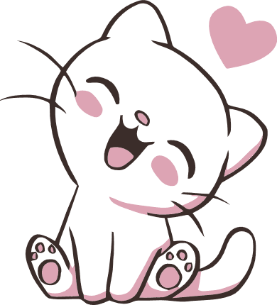 Funny Cats Clipart Cute Cat Clip Art Kawaii Kitten Kitty Icons 