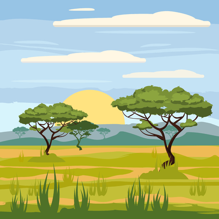 African Savannah Vector Art, Icons, and Graphics for Free Download ...