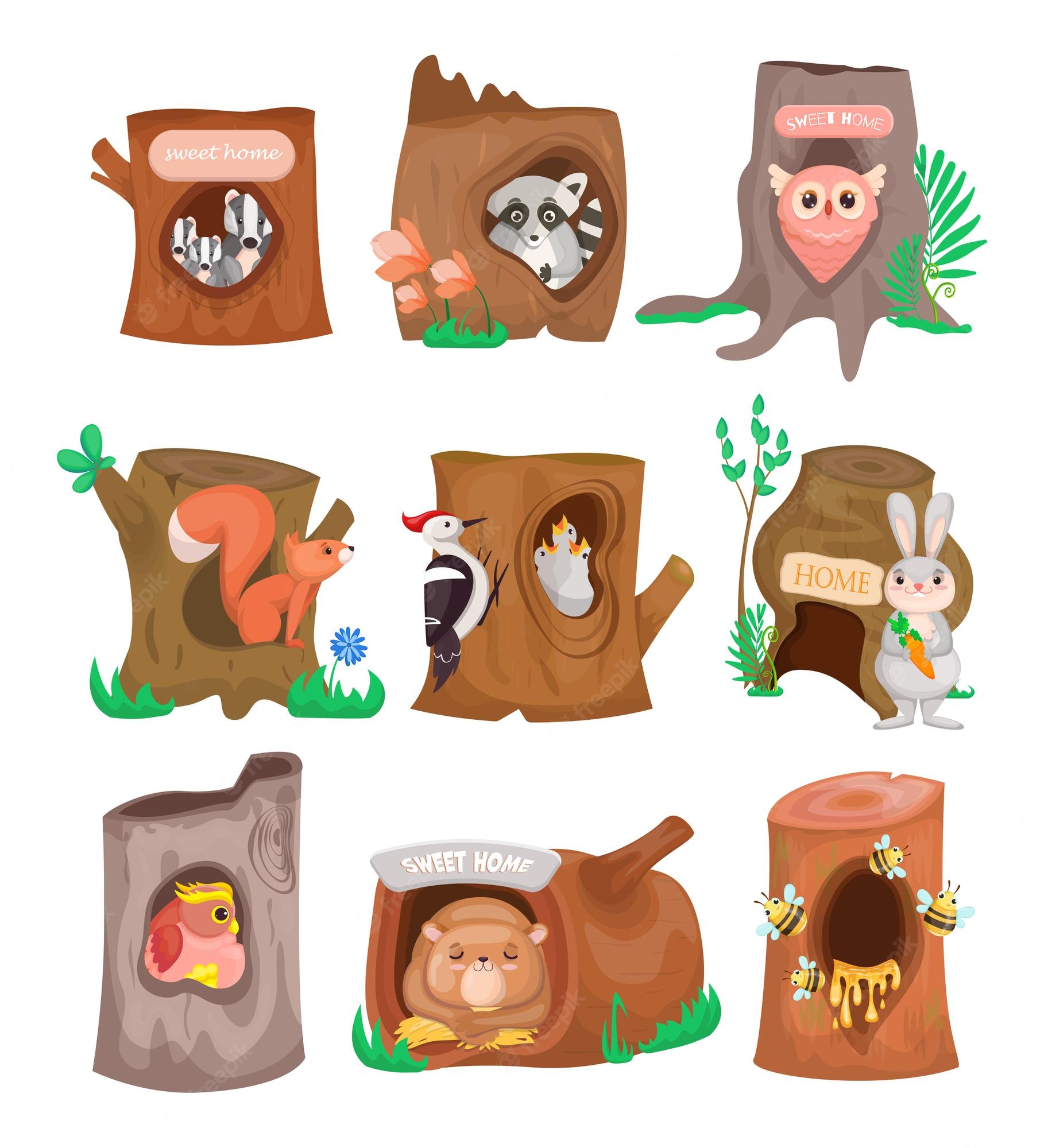 Animal and Habitats Clipart-Set One | Animal habitats, Clip art - Clip ...