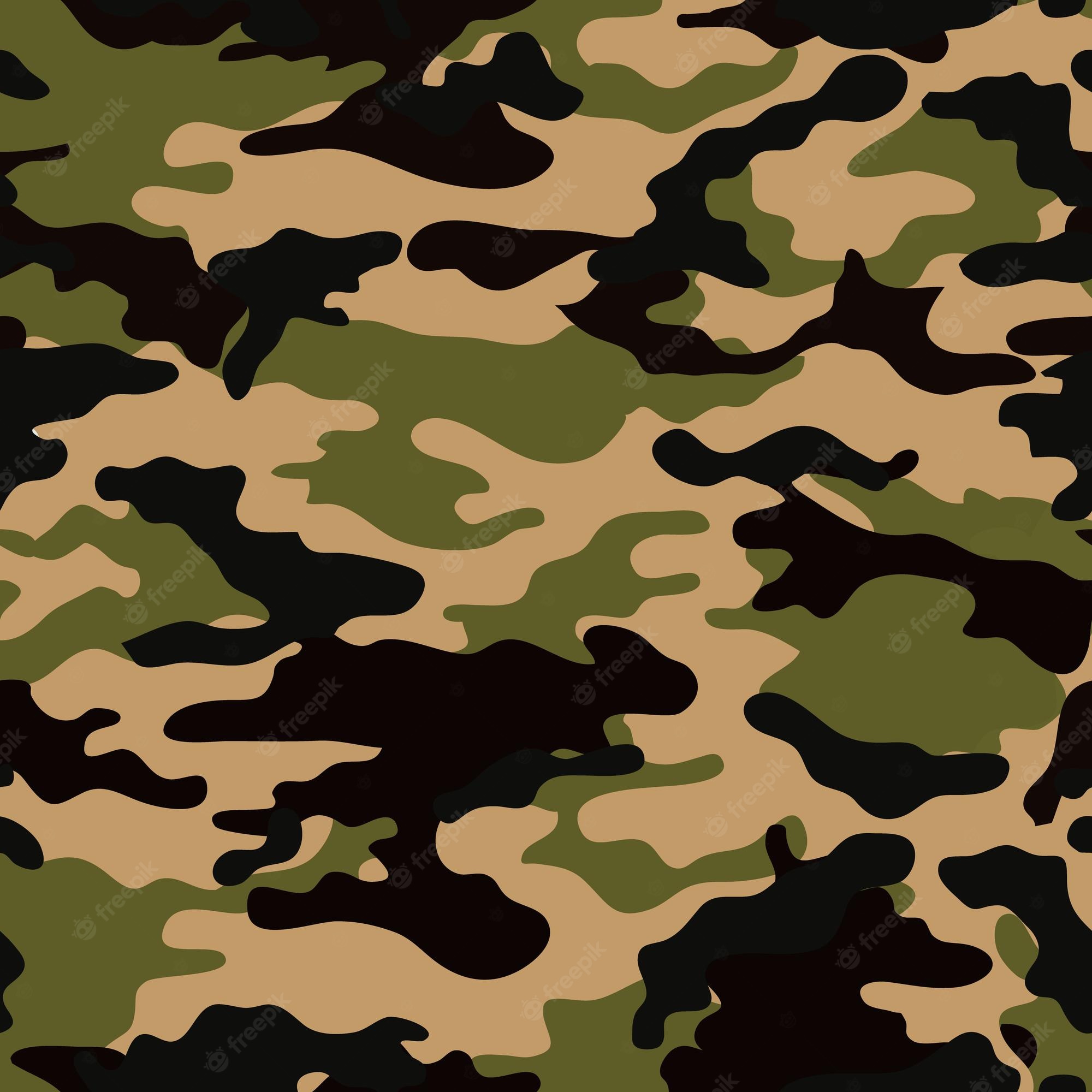 Camouflage Seamless Vector Patterns SVG, Graphic by