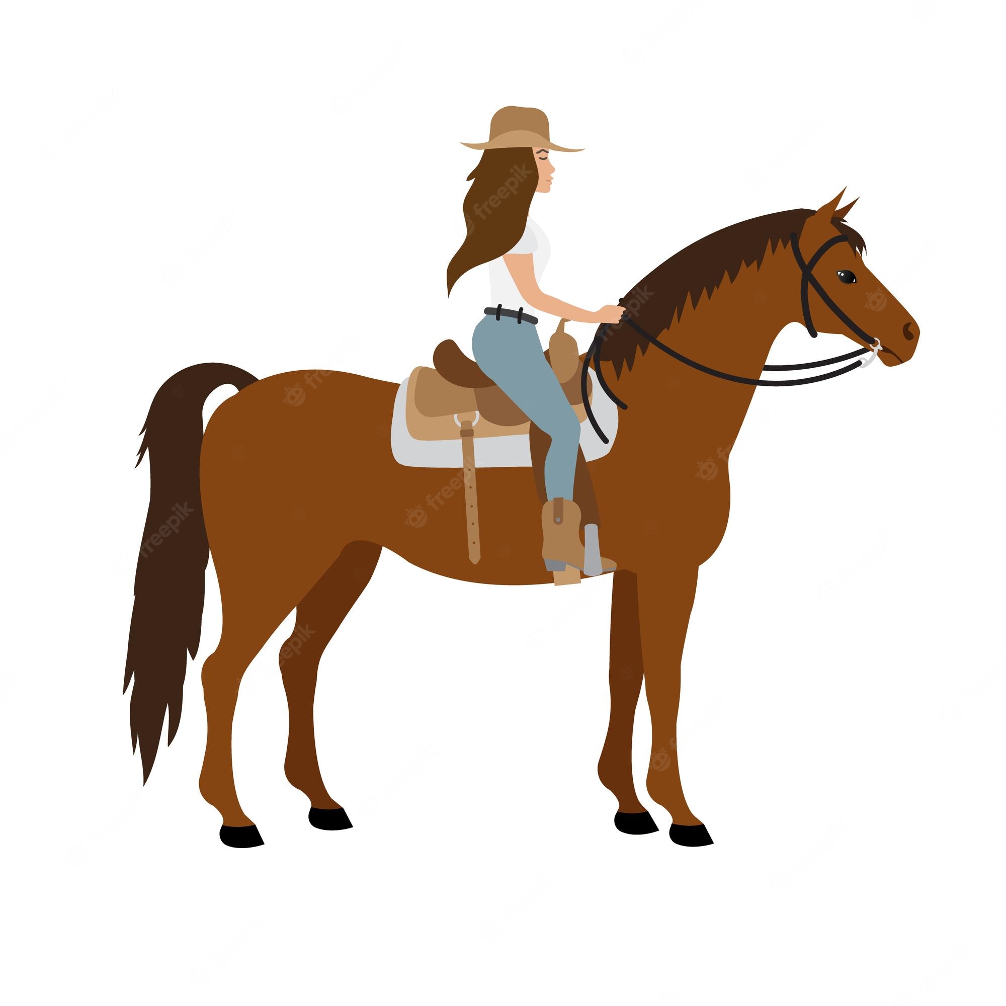 western horseback riding clipart