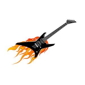 flaming guitars - Clip Art Library