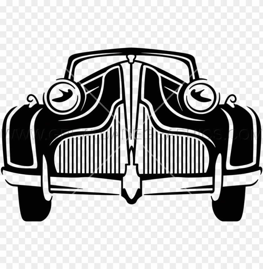 Muscle car - Old American Classic Car, 1950s, Muscle car Stencil - Clip ...
