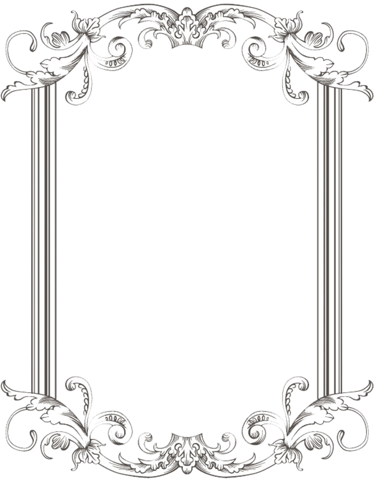 Ornate Baroque Frame Template - Free Download for Design Projects