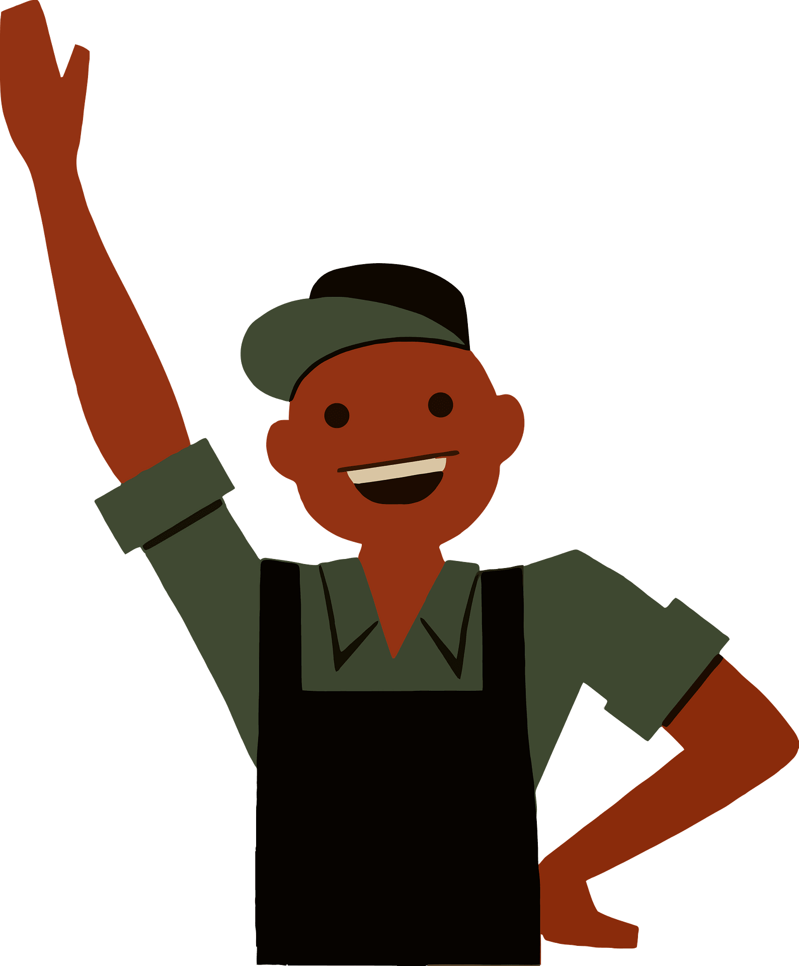 Friendly Service Worker Illustration - Ready to Help