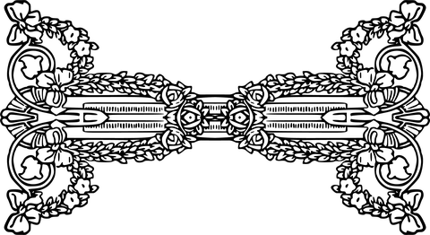 Elegant Art Nouveau Floral Border Design - Free Vector Ornament