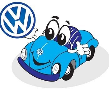 Volkswagen Brand Mascot - Fun, Friendly Car Illustration