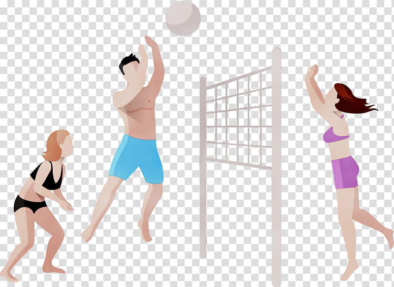 Beach Volleyball Game Illustration - Fun Outdoor Sport Activity