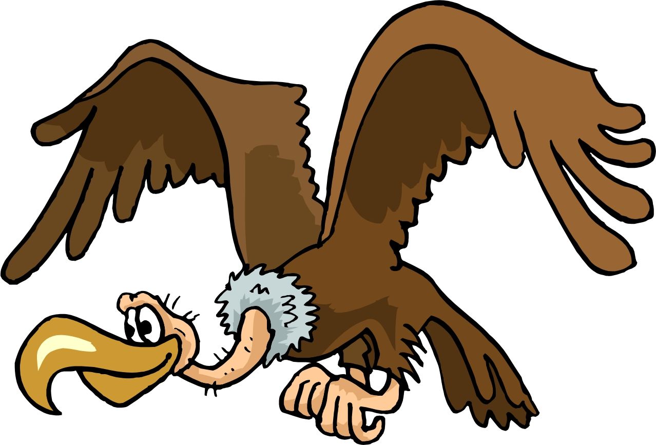 Fun Cartoon Vulture Illustration - Free Clipart for Education & Design
