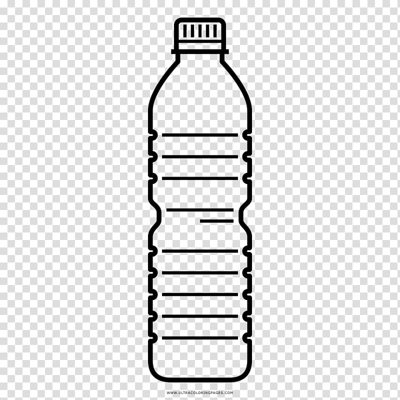 Plastic Water Bottle Line Art Illustration - Free Download
