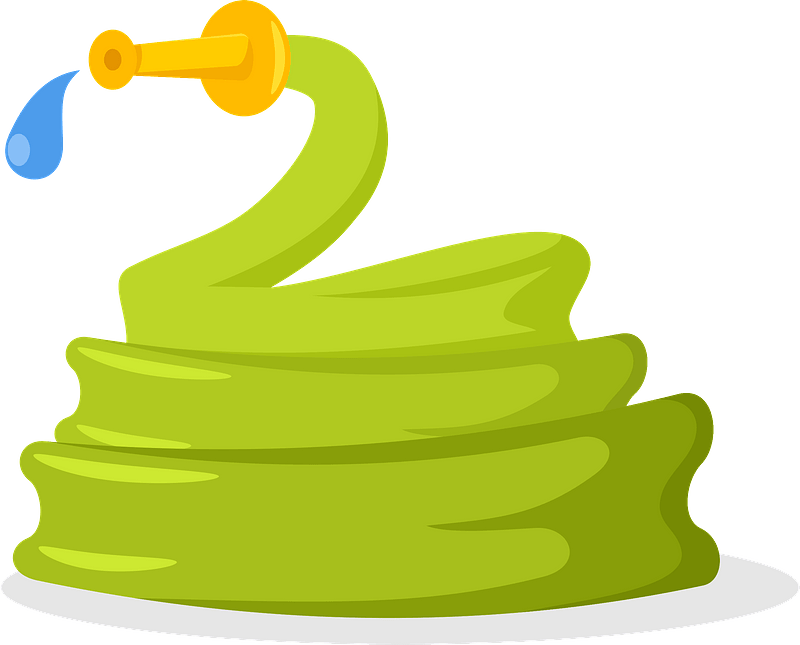 Green slime oozing from a yellow faucet with a water droplet, cartoon-style illustration.