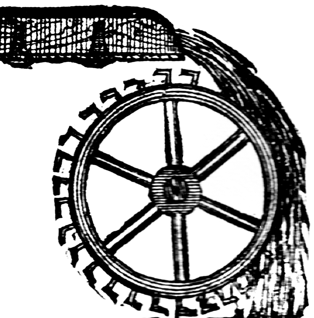 Historical Gear Mechanism Woodcut Illustration - Mechanical Engineering Archive