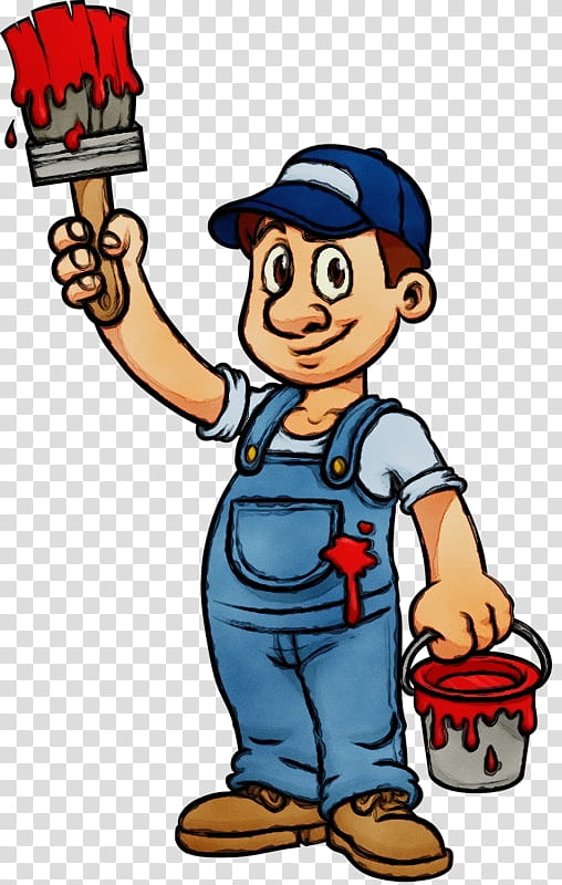 Professional Painter Illustration - Friendly & Trustworthy Home Service Visual