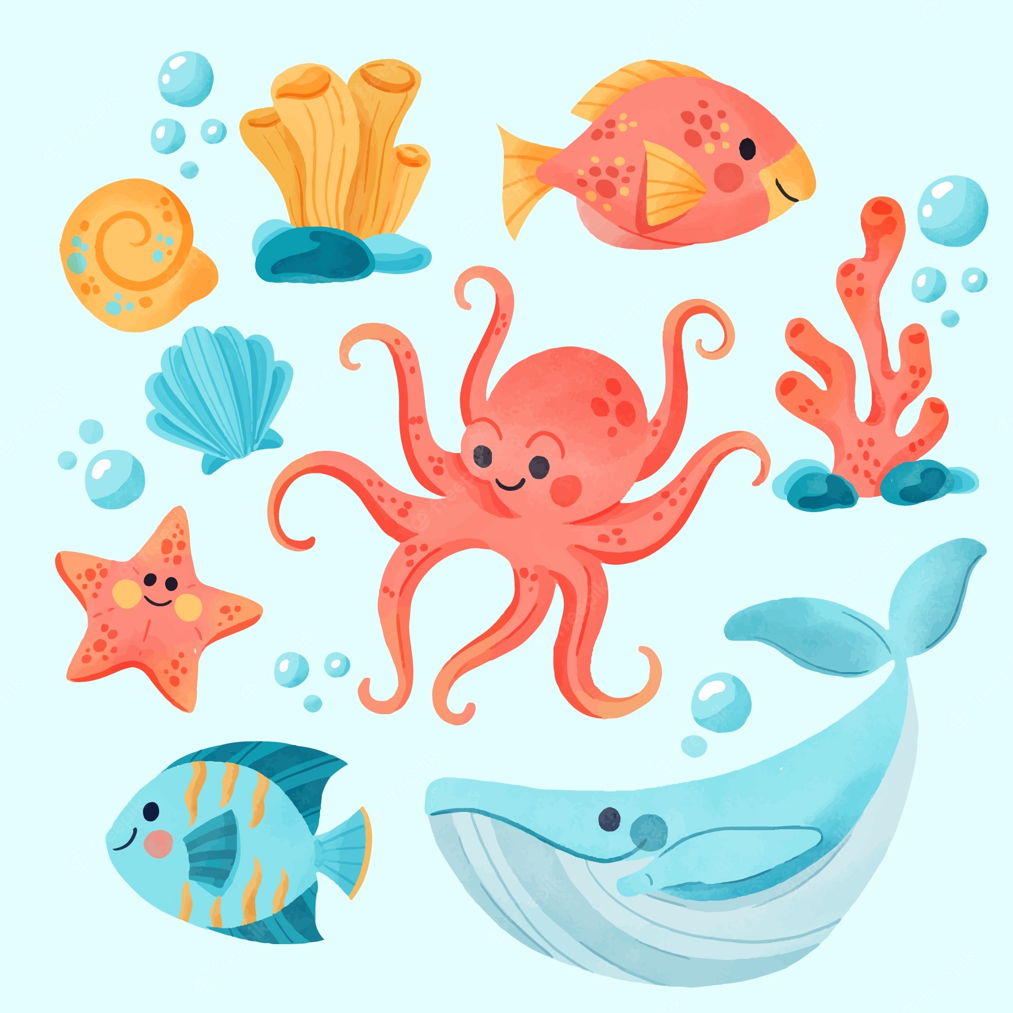 Sea Animals Images Free Download On Clipart Library Clip Art Library