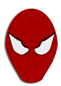 Classic Spider-Man Mask Illustration | Web-Slinging Hero Icon