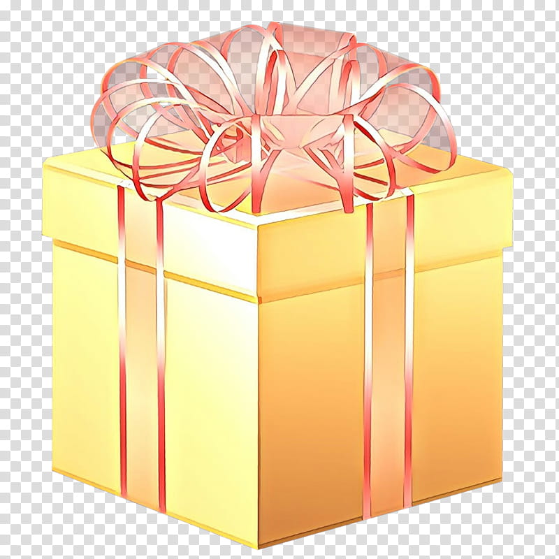 Golden gift box with elegant pink ribbon bow, festive and celebratory presentation.