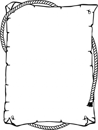 Vintage Parchment Frame with Rope Border - Free Clipart Download