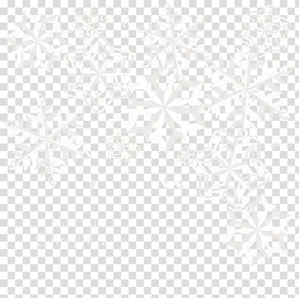 Delicate white snowflakes scattered on transparent background, ideal for winter or holiday overlays.