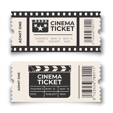 Free Printable Movie Tickets Clipart Library - Clip Art Library