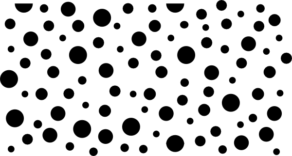 Abstract black circle pattern on white background, varying sizes and random distribution.